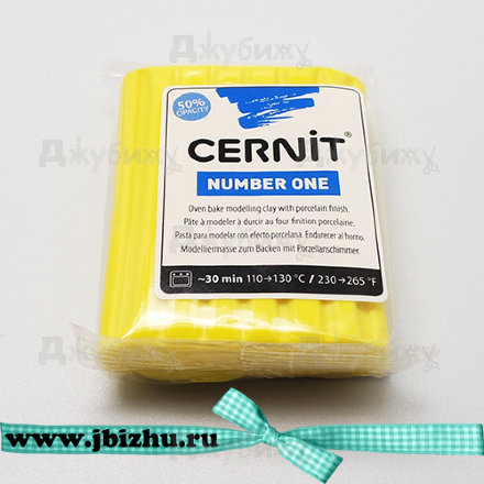 Полимерная глина Cernit № 1 лимонная (716), 56 гр
