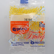 Бисер Preciosa цвет 38386 Чехия прозрачный желтый, 5 г
