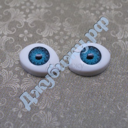 Глаза для кукол бело-голубые, 11*7 мм (пара)