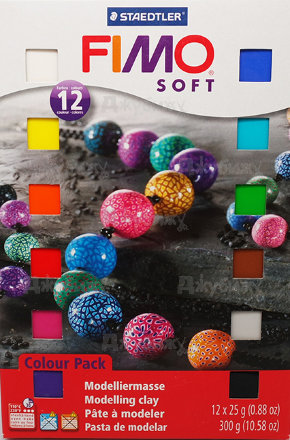 FIMO Soft комплект полимерной глины из 12 блоков по 25 гр.
