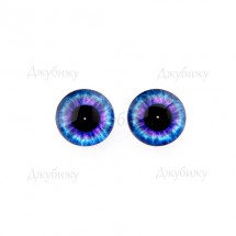 Глаза для игрушек стеклянные розово-голубые №029 10 мм