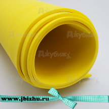 Иранский фоамиран 2 мм жёлтый (212), 60*70 см