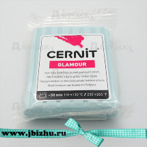 Полимерная глина Cernit Glamour перламутровая голубая (200), 56 гр