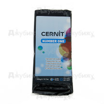 Полимерная глина Cernit № 1 чёрная (100) (большой брусок), 500 гр