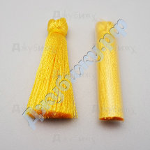 Кисточка для сережек жёлтая, 35 мм