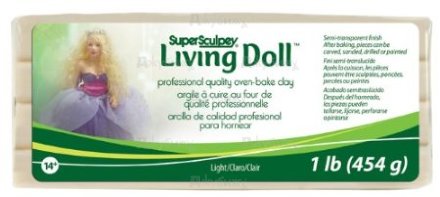 Super Living Doll полимерная глина для кукол светло-бежевая, 454 г