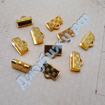Зажимы для ленты золото, 10*7 мм (10 шт)