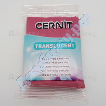 Полимерная глина Cernit Transluсent полупрозрачная бордовая (411), 56 гр