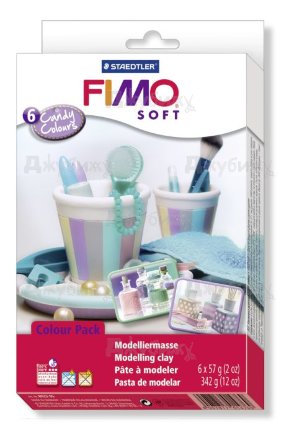 Fimo Soft комплект полимерной глины &quot;Конфетные цвета&quot; (6 блоков по 57 г)