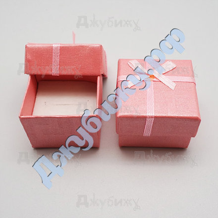 Коробочка для украшeний розовая, 40*40*30 мм