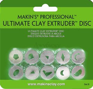 Makin’s Набор дисков «B» к экструдеру для полимерной глины, 10 насадок