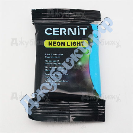 Полимерная глина Cernit Neon голубая (200), 56 гр