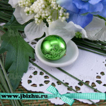 Акриловый зеркальный шар зеленый, 20 мм 