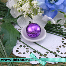 Акриловый зеркальный шар фиолетовый, 20 мм