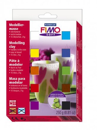 FIMO Soft комплект полимерной глины из 10 блоков по 25 гр.