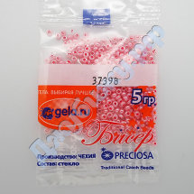 Бисер Preciosa цвет 37398 Чехия перламутровый бледно-розовый, 5 г