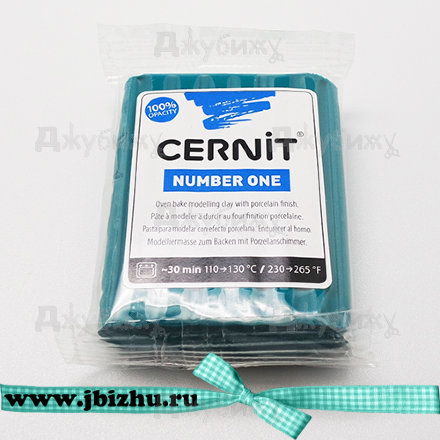 Полимерная глина Cernit № 1 тёмно-зелёная (662), 56 гр