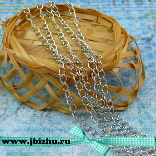 Цепочка никель, 7*5*0,9 мм (1 м)