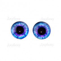 Глаза для игрушек стеклянные розово-голубые №019 8 мм (пара)