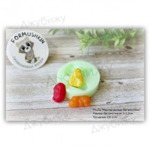 Молд &quot;Мармеладные бегемотики&quot; 20*22 мм