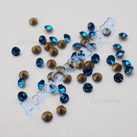 Стразы ювелирные синие, 2 мм (50 шт)
