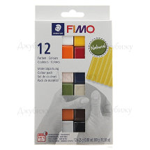 Fimo Soft комплект полимерной глины &quot;Натуральные цвета&quot; (12 блоков по 25 гр)