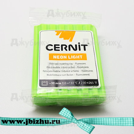 Полимерная глина Cernit Neon зелёная (600), 56 гр