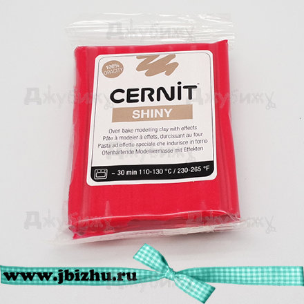 Полимерная глина Cernit Shiny красный (400), 56 гр