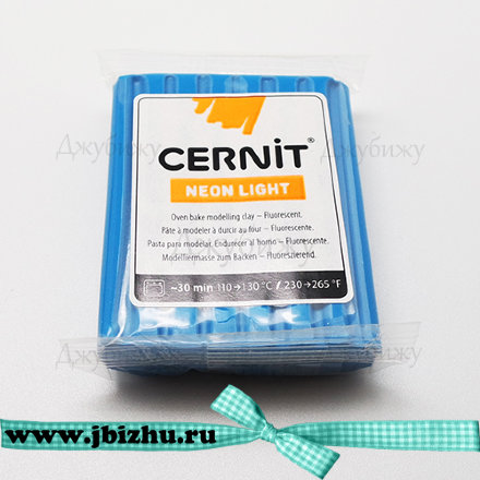 Полимерная глина Cernit Neon бирюзовая (676), 56 гр