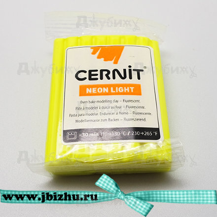 Полимерная глина Cernit Neon жёлтая (700), 56 гр
