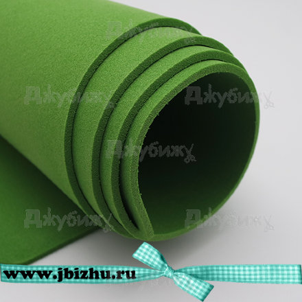 Иранский фоамиран 2 мм зелёный лист (279), 60*70 см
