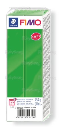 Fimo Soft тропический зелёный (53) (огромный блок), 454 гр