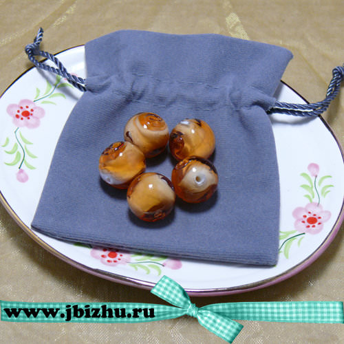Бусина Lampwork песочная