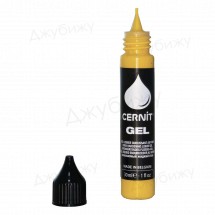 Жидкая пластика, цветной запекаемый гель Cernit Gel, жёлтая (700) 30 мл