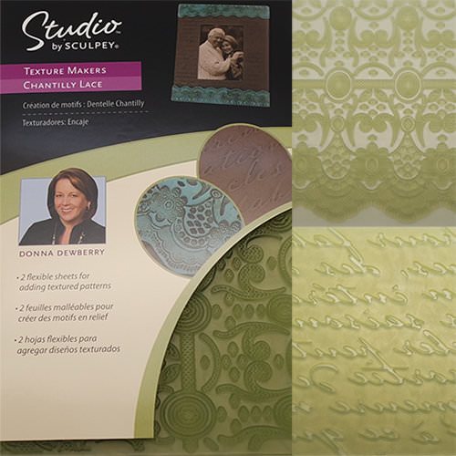 Набор текстурных листов Studio Texture Makers "Кружева Шантильи", упаковка 2 листа Набор текстурных листов Studio Texture Makers "Кружева Шантильи", упаковка 2 листа