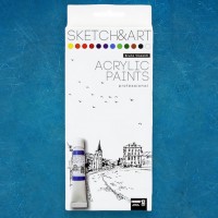 Краски акриловые Sketch&Art 12 цветов по 12 мл
