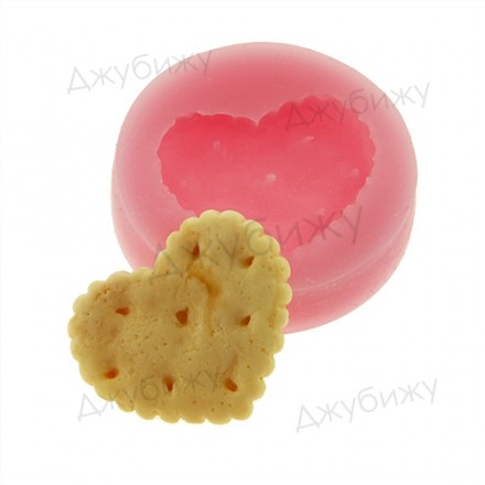 Молд &quot;Крекер сердце&quot; 25*31 мм