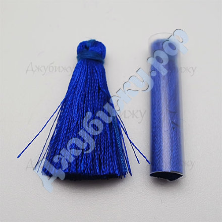 Кисточка для сережек синяя, 35 мм