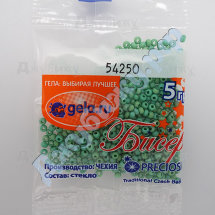 Бисер Preciosa цвет 54250 Чехия глянцевый сине-зелёный, 5 г