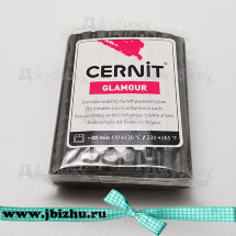 Полимерная глина Cernit Glamour перламутровая чёрная (100), 56 гр