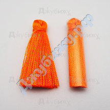 Кисточка для сережек оранжевая, 35 мм