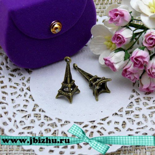 Подвеска "Эйфелева башня" бронза, 25*9*9 мм