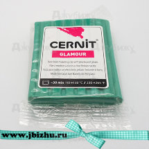 Полимерная глина Cernit Glamour перламутровая зелёная (600), 56 гр