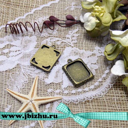 Рамка для кабошона бронза 