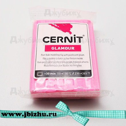 Полимерная глина Cernit Glamour перламутровая фуксия (922), 56 гр