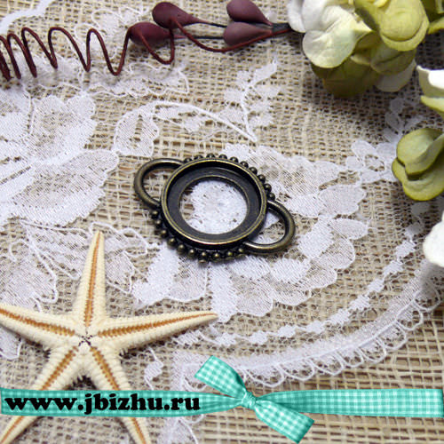 Рамка для кабошона бронза 