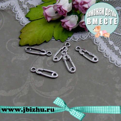 Подвеска "Булавка" серебро, 19*6*2 мм