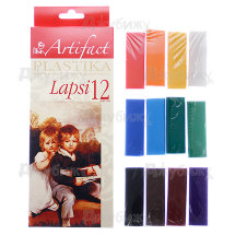 Набор пластики Артефакт Lapsi 12 классических цветов 240 г