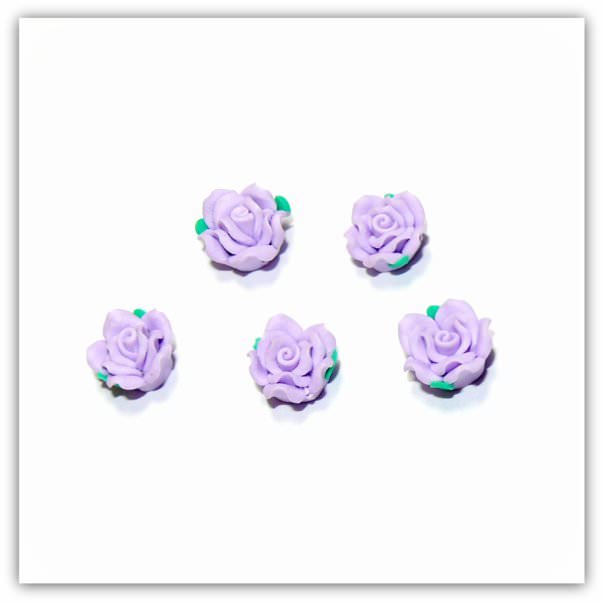 Бусина Fimo "Роза" фиолетовая