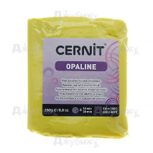 Полимерная глина Cernit Opaline жёлтая полупрозрачная (717) (средний брусок), 250 гр
